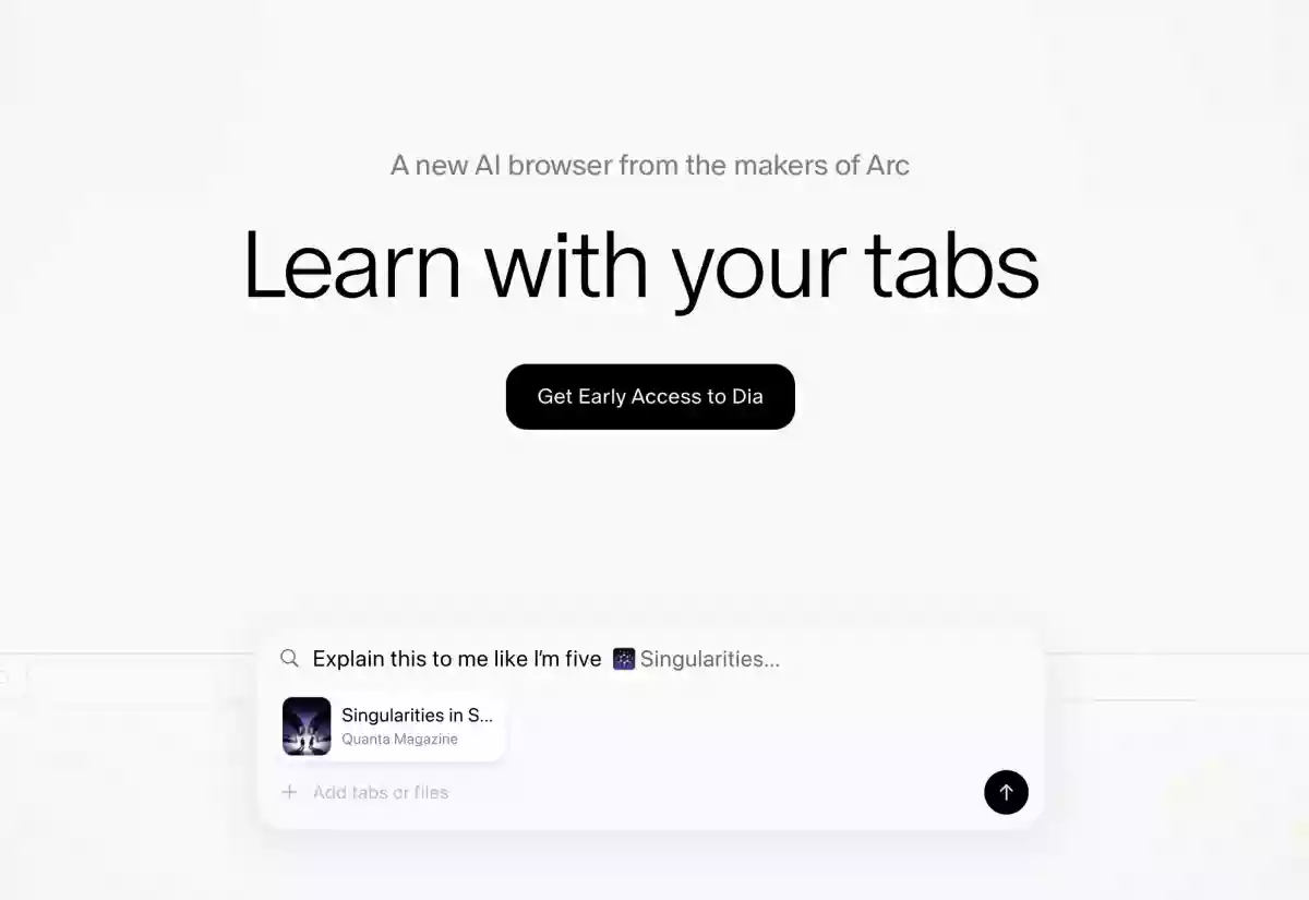 AI가 탑재된 차세대 브라우저, Dia 브라우저