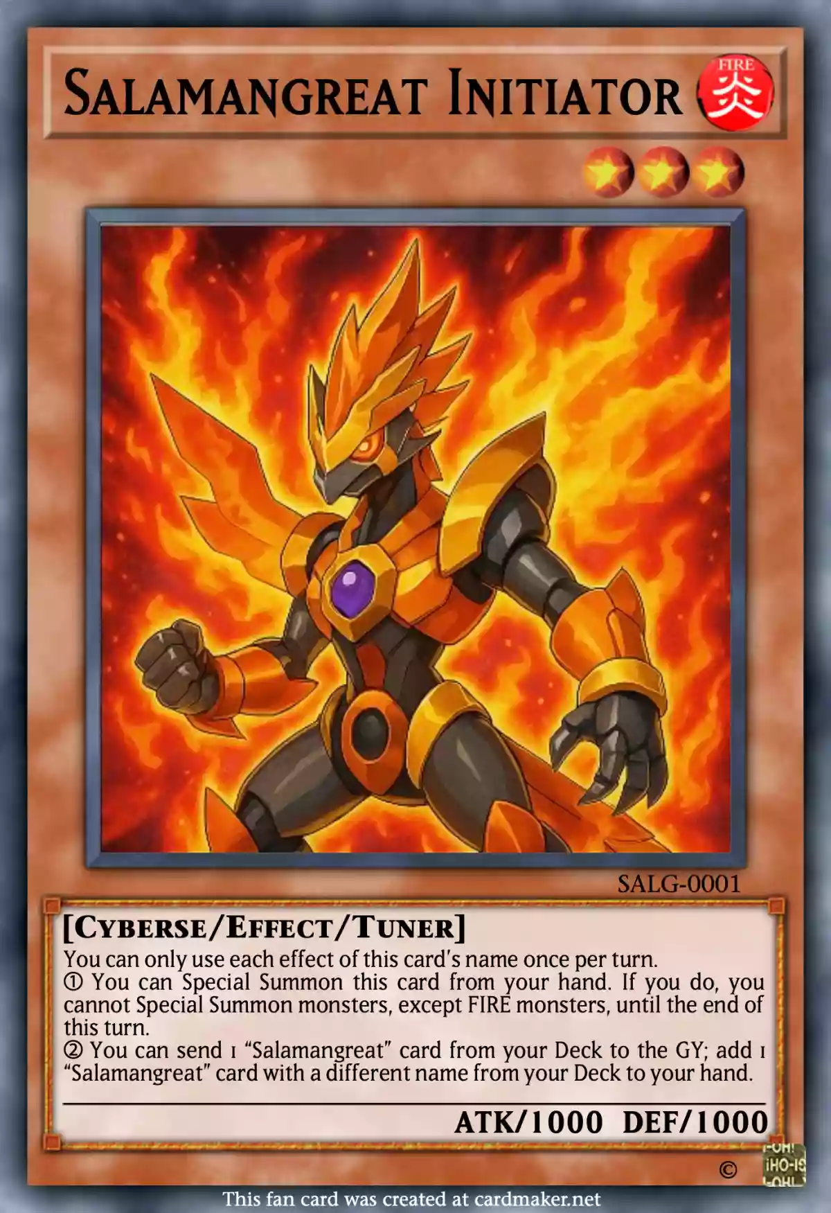 재미로 만들어본 샐러맨그레이트 지원 카드(오리카) - 유희왕